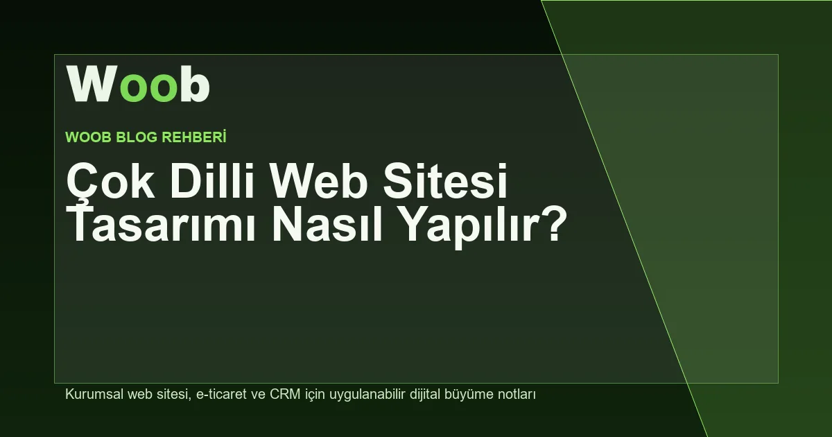 Çok Dilli Web Sitesi Tasarımı Nasıl Yapılır? - Woob Blog kapak görseli