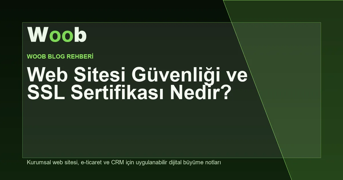Web Sitesi Güvenliği ve SSL Sertifikası Nedir?